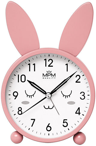 pastelowy budzik dziecięcy królik mpm c01.4370.23 alarm