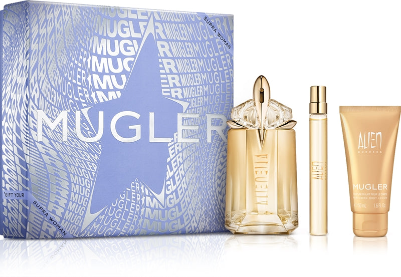 Mugler Alien Goddess Gavesett Dame Eau de Parfum Påfyllbar 60ml + Mini 10ml + Bodylotion 50ml