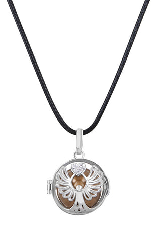 Mummy Bell Brown Women's Necklace With Message K10Ph18 