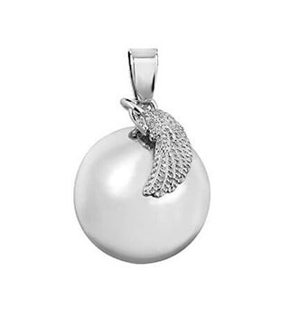 Mummy bell Pregnancy bell Angel wing silver