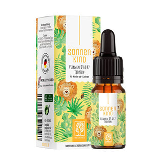 Naturtreu Sun Child Vitamin D3 500 IU + K2 drops per bambini 10 ml