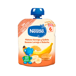 Nestlé Naturnes Banana Arancia Biscotto 6 mesi 90 g — Omogeneizzato