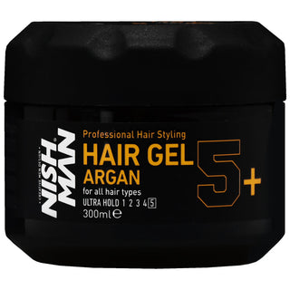 Nishman Hair Styling Argan 5+ Gel Ultra Hold 300ml