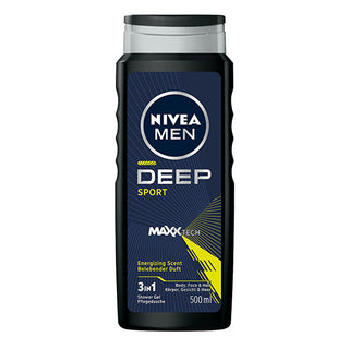 Nivea Gel Doccia Per Viso, Corpo E Capelli Per Uomo Deep Sport Men (Gel Doccia Corpo, Viso E Capelli) - Volume: 500 Ml