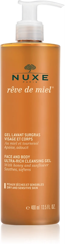 Nuxe Rêve de Miel Gel de Limpeza Surgras Rosto e Corpo 400ml