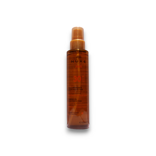 Nuxe, sol, antienvelhecimento, óleo bronzeador, FPS 30, 150 ml