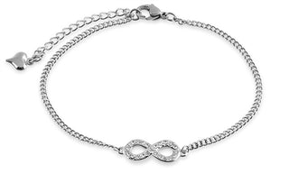 Troli Bracciale In Acciaio Con Cristalli Infinity