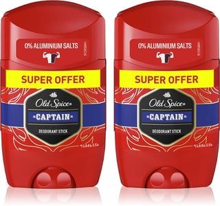Old Spice Desodorante sólido Captain para hombre 2x50 ml