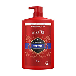 Old Spice Gel Doccia Per Uomo Captain (Detergente Corpo-Capelli-Viso) 1000 Ml