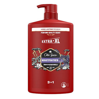 Old Spice Gel Doccia Per Uomo Nightpanther (Detergente Corpo-Capelli-Viso) - Volume: 1000 Ml