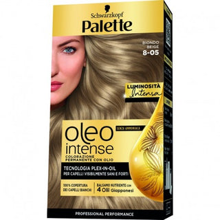 Palette Oleo Intense 8-05 Biondo Beige Tecnologia Plex-In-Oil Senza Ammoniaca