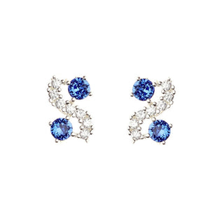 Oliver Weber Orecchini Di Lusso Con Cristalli Blu Meridian Lumiere 23243
