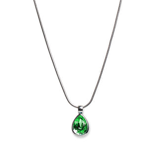 Oliver weber Decent Collana with green Swarovski crystal 11022 214