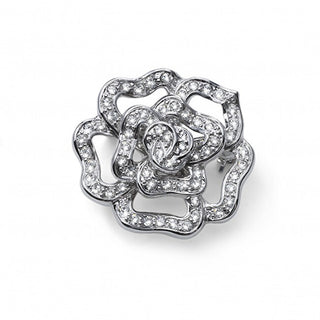 Oliver weber Glittering floral Spilla con clear Fiorellino crystals 58048
