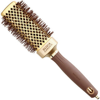 Spazzola per capelli Olivia Garden Expert Blowout Straight Gold & Brown da 40 mm