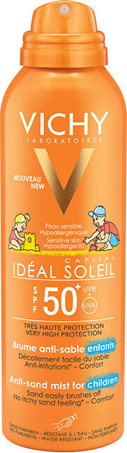 Vichy Spray Abbronzante Per Bambini Spf50 Ideal Soleil (Spray Anti-Sabbia Per Bambini) 200 Ml