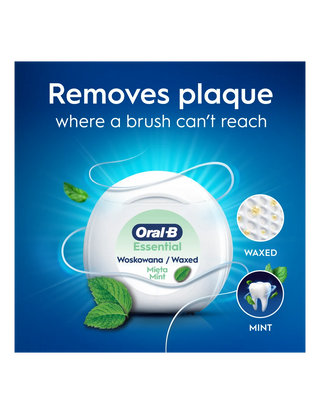 Oral b Essential Waxed Mint Floss - Volume: 2 x 50 ml