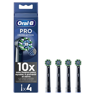 Oral b Cross Action Black EB50 replacement brush heads 4 pcs.