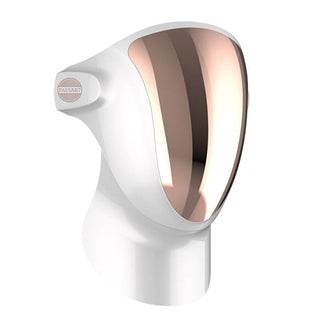 Palsar 7 Professional LED treatment mask for face and neck with charging station (White, Gold)