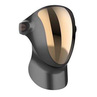 Palsar 7 Maschera professionale LED per viso e collo con stazione di ricarica (Nera, Oro)