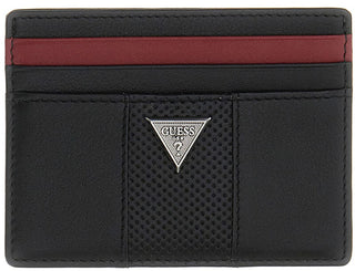 Guess da uomo leather ID portacarte SMTOCSLEA25-BLA