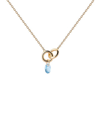 Pdpaola Bellissima Collana Placcata Oro Blue Lily Co01-842-U