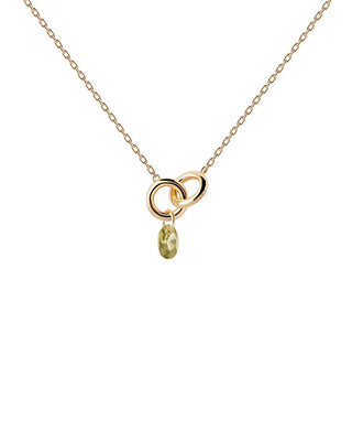 Pdpaola Bellissima Collana Placcata Oro Green Lily Co01-845-U