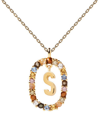 Pdpaola Beautiful gold plated Collana letter "S" LETTERS CO01-278-U (chain, Ciondolo)