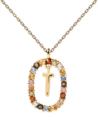 Pdpaola Beautiful gold plated Collana letter "T" LETTERS CO01-279-U (chain, Ciondolo)