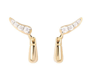 Pdpaola Kira Essentials delicate gold-plated Orecchini AR01-C93-U