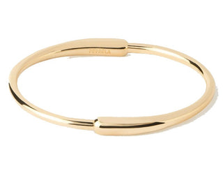 Pdpaola Bracciale Loop Essentials Placcato Oro Massiccio Pu01-851 - Diametro: 6 Cm