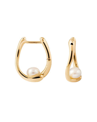 Pdpaola La Perla Aura gold-plated hoop Orecchini ARB1-G51-U