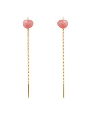 Pdpaola Gold-plated chain Orecchini with rhodochrosite LYRA ARB1-G56-U