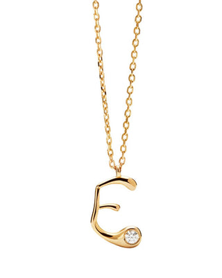 Pdpaola Gold-plated Collana letter "E" Initial CO01-B78-U (chain, Ciondolo)