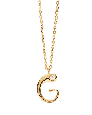 Pdpaola Gold-plated Collana letter "G" Initial CO01-B80-U (chain, Ciondolo)