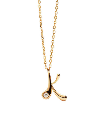 Pdpaola Gold-plated Collana letter "K" Initial CO01-B84-U (chain, Ciondolo)