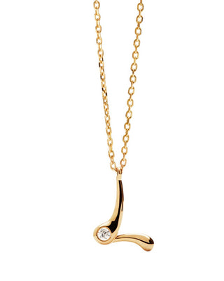 Pdpaola Gold-plated Collana letter "L" Initial CO01-B85-U (chain, Ciondolo)