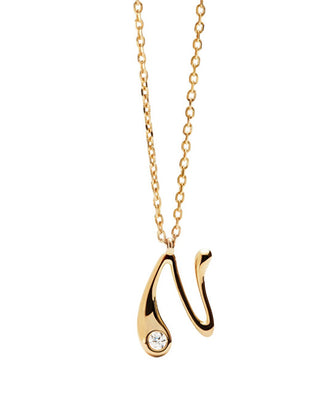 Pdpaola Gold-plated Collana letter "N" Initial CO01-B87-U (chain, Ciondolo)