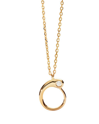 Pdpaola Gold-plated Collana letter "O" Initial CO01-B88-U (chain, Ciondolo)