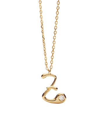 Pdpaola Gold-plated Collana letter "Z" Initial CO01-B99-U (chain, Ciondolo)