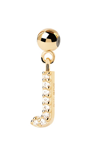 Pdpaola Pendentif plaqué or « J » Charms Ch01-059-U 