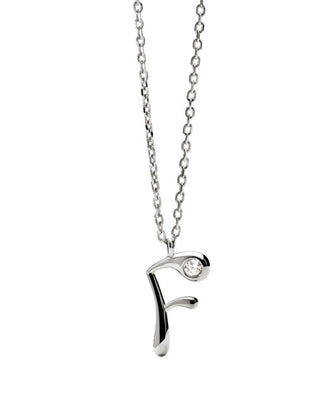 Pdpaola Silver Collana letter "F" Initial CO02-B79-U (chain, Ciondolo)
