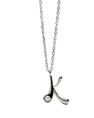 Pdpaola Silver Collana letter "K" Initial CO02-B84-U (chain, Ciondolo)