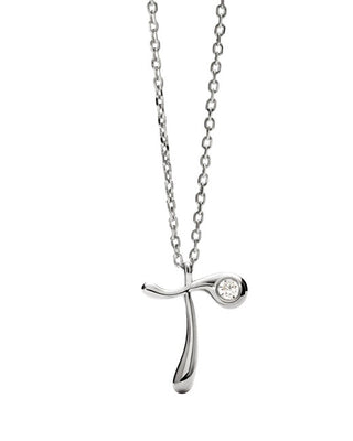 Pdpaola Silver Collana letter "T" Initial CO02-B93-U (chain, Ciondolo)