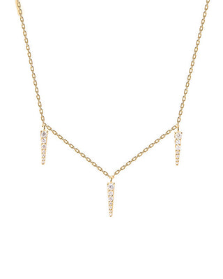 Pdpaola Elegante Collana In Argento Placcato Oro Peak Supreme Essentials Co01-477-U