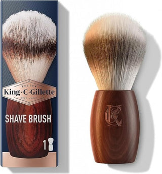 King C. Gillette Pennello Da Barba Con Fibre Morbide E Manico In Legno