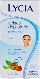 Lycia Perfect Touch Strisce Depilatorie Viso Pelli Normali 20 Pz