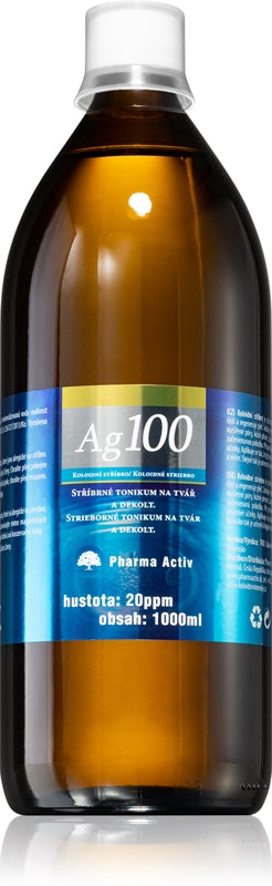 Pharma Activ Loção tônica de limpeza com prata coloidal 20 ppm 1000 ml