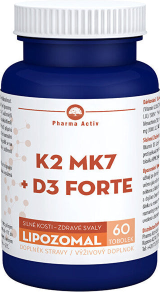Pharma activ Liposomal K2 MK7 + D3 forte 60 cápsulas
