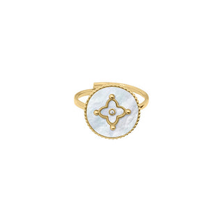 Pierre Lannier Anello Regolabile Placcato Oro Con Madreperla Tallia Bj24A3211